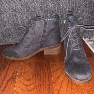 Blue-Grey Ankle Booties